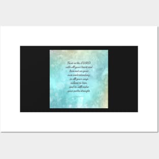 Proverbs 3:5-6 Encouraging Bible Verse Posters and Art